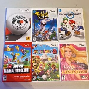 Six Assorted Wii Games